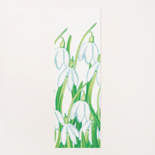White Spring Snowdrops Yoga Mat