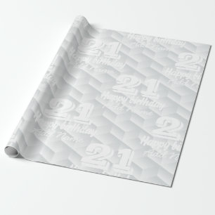 White square embossed wrapping paper