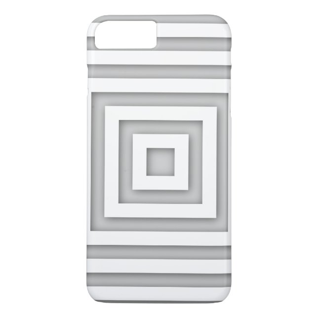 White Square Geometric Case-Mate iPhone Case (Back)