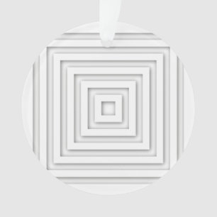 White Square Geometric Ornament