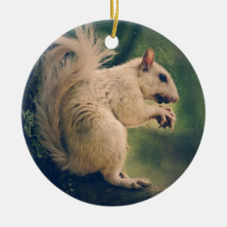 White Squirrel Ceramic Tree Decoration