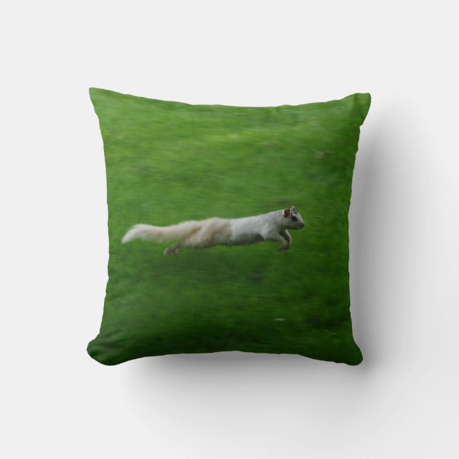 White Squirrel Run Cushion (Front)