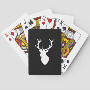White Stag Head Playing Cards