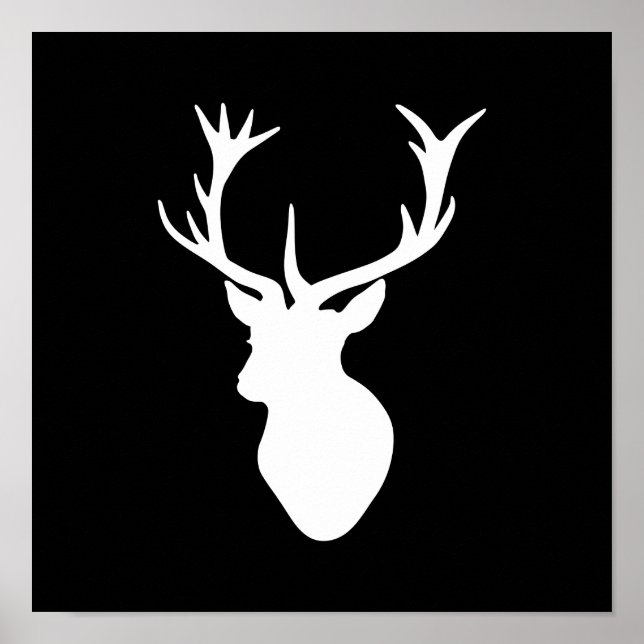 White Stag Head Poster (Front)