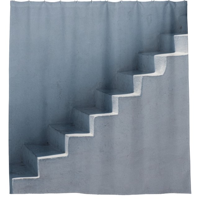 White stairs shower curtain (Front)