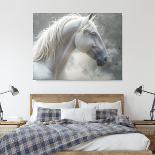 White Stallion Canvas Print