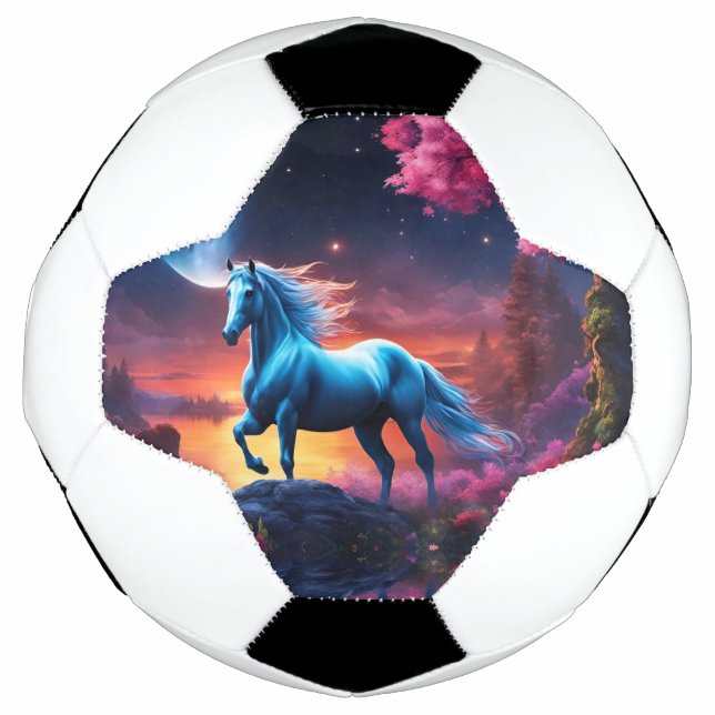 White Stallion Fantasy Pink Garden Football (Front)