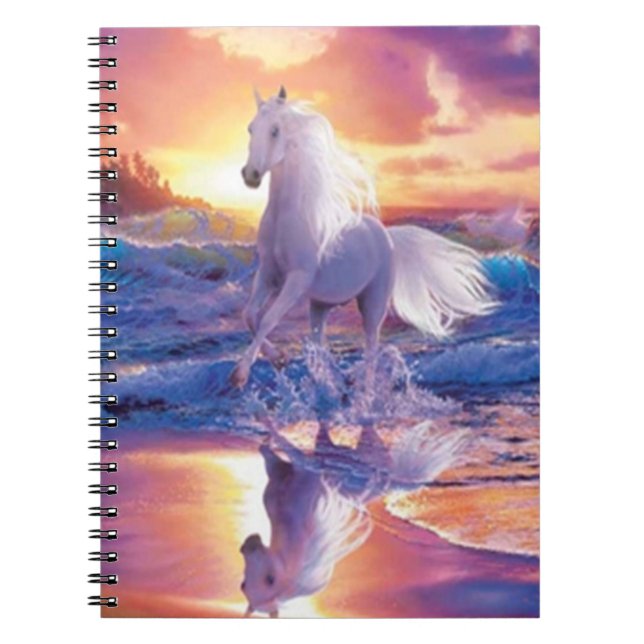 White Stallion Spiral Notebook (Front)