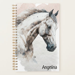 White Stallion   Watercolor Design   Planner