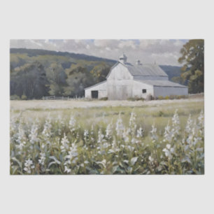White Stalwart Barn Decoupage Tissue Paper