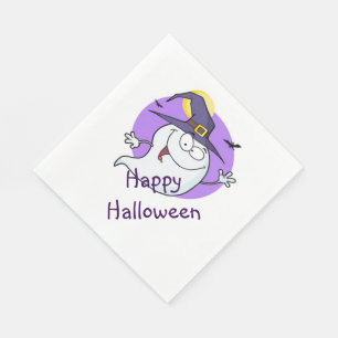 White Standard Luncheon Napkin/Halloween Napkin