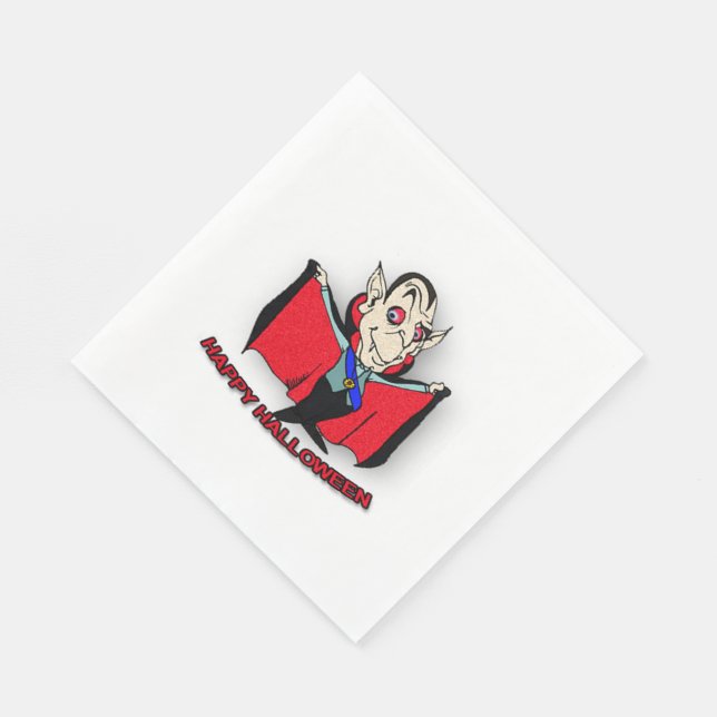 White Standard Luncheon Napkin/Vampire Napkin (Corner)