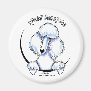 White Standard Poodle IAAM Magnet