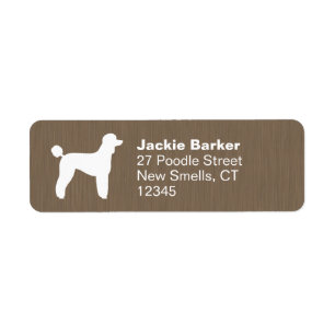 White Standard Poodle Silhouette (Lamb Cut)