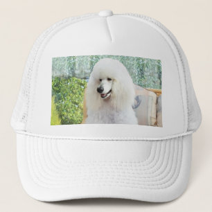 White Standard Poodle Trucker Hat