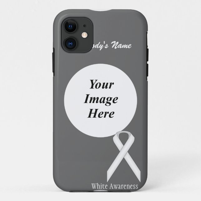 White Standard Ribbon by Kenneth Yoncich Case-Mate iPhone Case (Back)