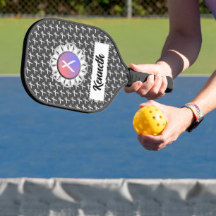 White Standard Ribbon by Kenneth Yoncich Pickleball Paddle