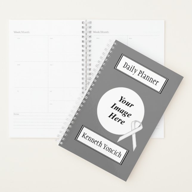 White Standard Ribbon by Kenneth Yoncich Planner (Display)