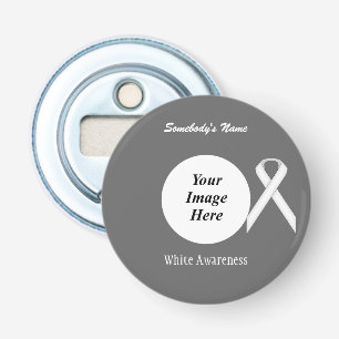 White Standard Ribbon Template by Kenneth Yoncich Bottle Opener