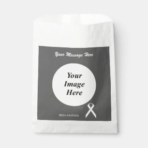 White Standard Ribbon Template by Kenneth Yoncich Favour Bags