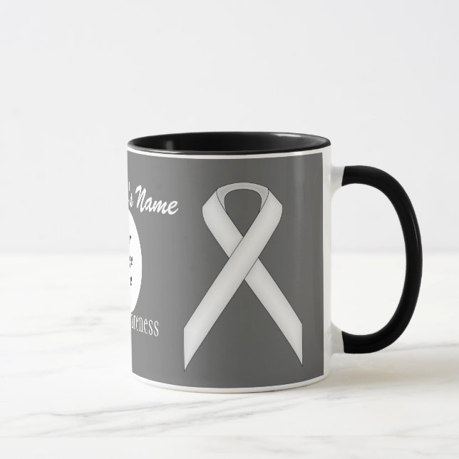 White Standard Ribbon Tmpl by Kenneth Yoncich Mug (Right)