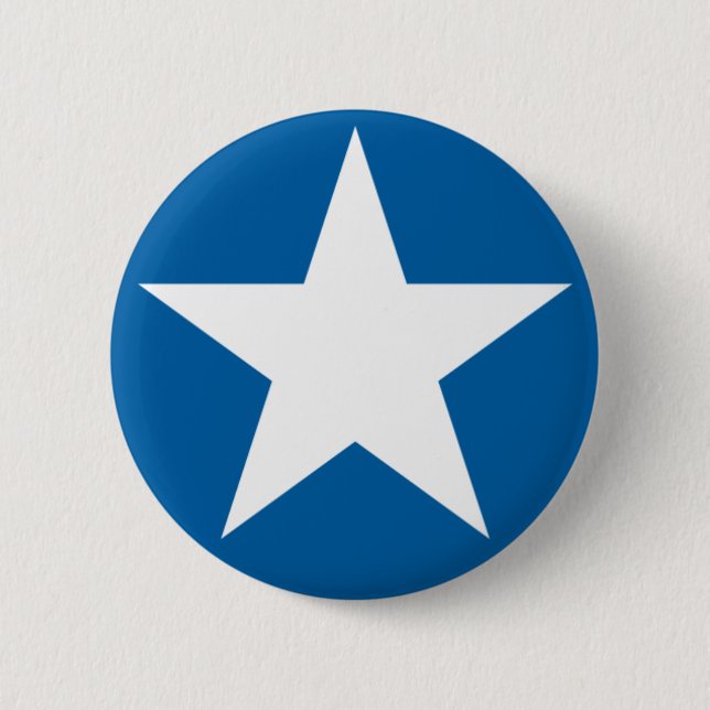 White Star 6 Cm Round Badge (Front)