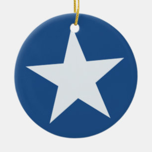 white star ceramic tree decoration