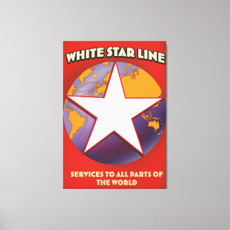 White Star line Cruise ship commercial. Canvas Pri Print