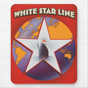 White Star line Cruise ship commercial. Mouse Mat