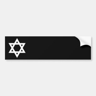 White Star of David Bumper Sticker