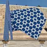 White Star Of David Navy Blue Tie<br><div class="desc">A navy blue and white star of David neck tie featuring large white stars of David against a solid navy blue background.</div>