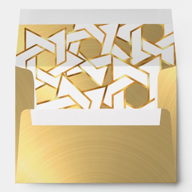 White Star of David on Gold Envelopes (Back (Bottom))
