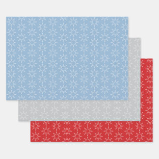 White Star Outline  Wrapping Paper Sheet