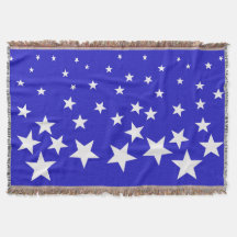 White star pattern on blue background