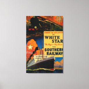 White Star SR Vintage PosterEurope Canvas Print