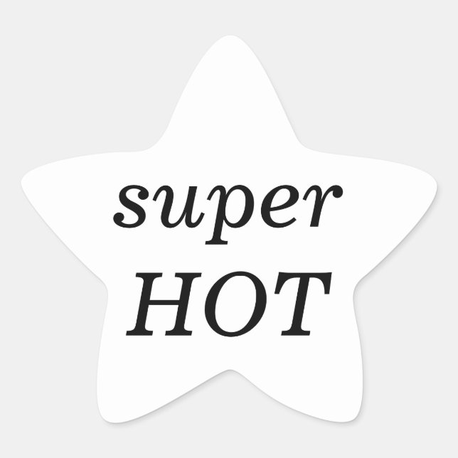 White Star Super Hot Sticker (Front)