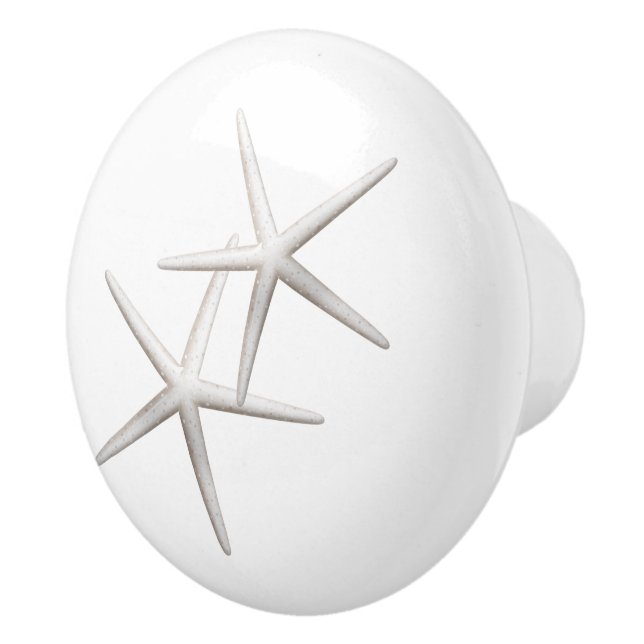 White Starfish Elegant Ceramic Knob (Right)