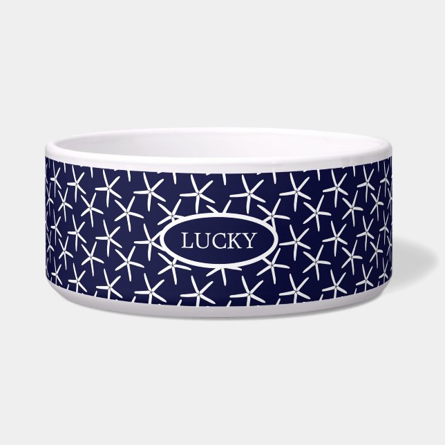 White starfish on a navy blue background (Front)