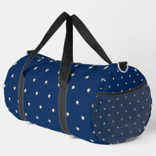 White Stars Dark Blue Background Print Cut Sew Bag