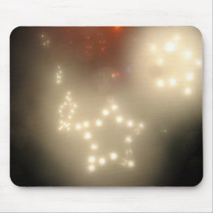 White Stars Mouse Mat