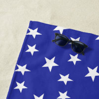 White stars on blue