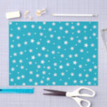 White Stars on Blue Pattern Tissue Paper<br><div class="desc">White Stars on Blue Pattern Tissue Paper. A simple pattern with white stars on a blue background.</div>