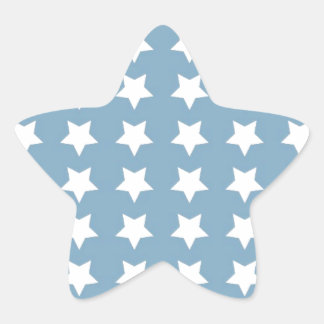 White Stars On Grey Blue Star Sticker