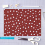 White Stars on Red Pattern Tissue Paper<br><div class="desc">White Stars on Red Pattern Tissue Paper. A simple pattern with white stars on a red background.</div>