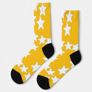 White Stars On Yellow Socks