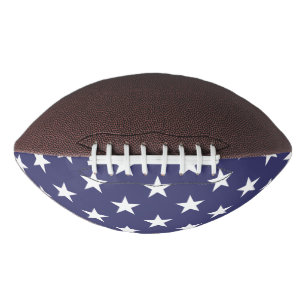 White Stars Patriotic American Flag Pattern American Football