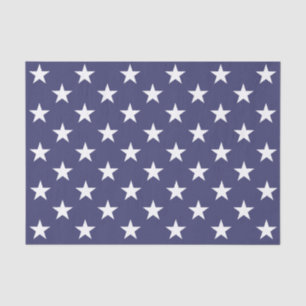 White Stars Patriotic American Flag Pattern Tissue Paper