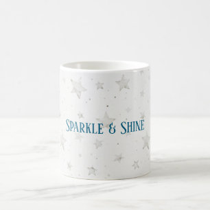 White Stars Sparkle Coffee Mug