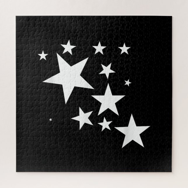 White Stars Star-Pattern-Design Costume Gift Jigsaw Puzzle (Vertical)