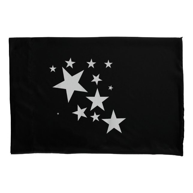 White Stars Star-Pattern-Design Costume Gift Pillowcase (Front)